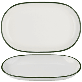 Modest 16143028 Green Oval Platter - 28 x 18cm / 11" x 7"
