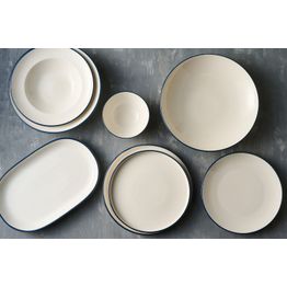 Modest 15112015 Navy Oatmeal Bowl - 16cm / 6.25" alternative