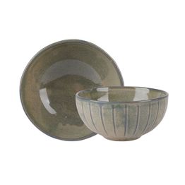Roots Stoneware VRD-SVRKS16 Olive Deep Bowl 950ml / 33.5oz