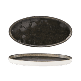 Academy Fusion Ebony Oval Platter - 32cm/12½"