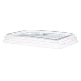 12-16oz WorldView PLA Lid For Rectangular Containers - Clear