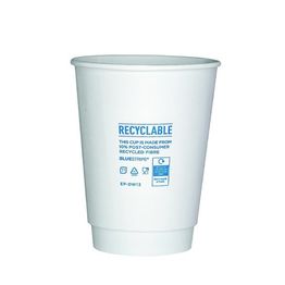 12oz BlueStripe Double Wall Hot Cup