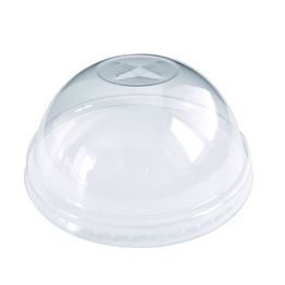 10-20oz BlueStripe rPET Dome Lid with Straw Slot