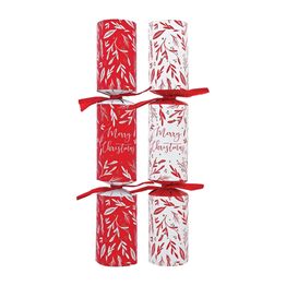 Swantex 11" Red &amp; White Foliage Christmas Crackers - Contents C C1001RWF-C