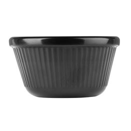 Olympia Kristallon Melamine Fluted Ramekins Black 76mm alternative
