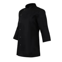 Whites Womens Fitted Chef Jacket Black alternative