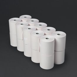 Olympia Non-Thermal 2ply White and Pink Till Roll 76 x 71mm