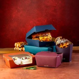 Vegware KBB-5X5-FS Feel Snug 5 x 5in Burger Box alternative