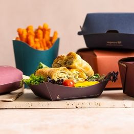Vegware KT-6X5-FS Feel Snug 6 x 5in Food Tray alternative