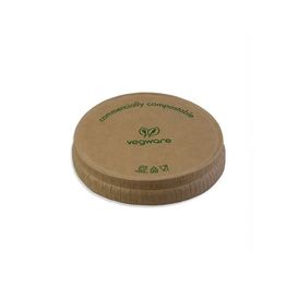 Vegware VWPLK2.5 Kraft Paper Portion Pot Lid (Fits 2.5oz Pot)