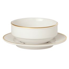 Porland Academy Event Gold Band Saucer 17cm To Fit Stacking Bowl