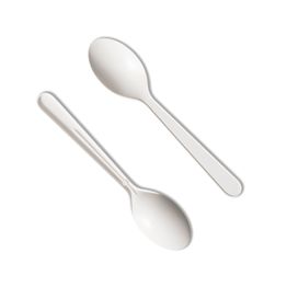 Natural Cornstarch (125mm / 4.9”) Biodegradable Teaspoons