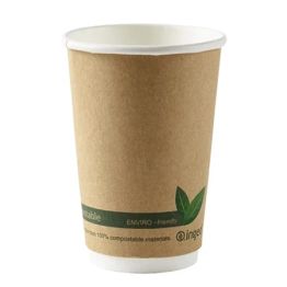 Dispo 16oz Double Wall Brown Kraft Cup