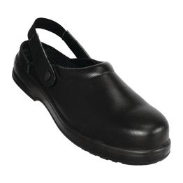 Slipbuster Cryzon Unisex Safety Chef Clogs Black | SB A E FO SR Rating alternative