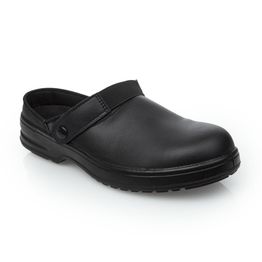 Slipbuster Cryzon Unisex Safety Chef Clogs Black | SB A E FO SR Rating