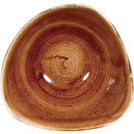 Churchill Stonecast Patina Triangular Bowls Vintage Copper 153mm