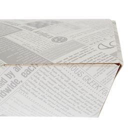 Colpac Compostable Food Boxes Newspaper Print 250mm 10097 alternative