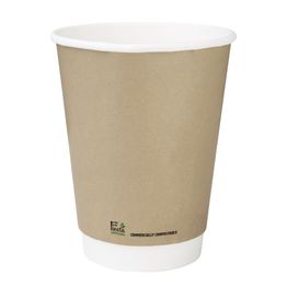Fiesta Compostable Coffee Cups Double Wall 340ml