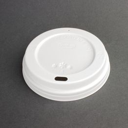 Fiesta Recyclable Coffee Cup Lids White 340ml / 12oz &amp; 455ml / 16oz alternative