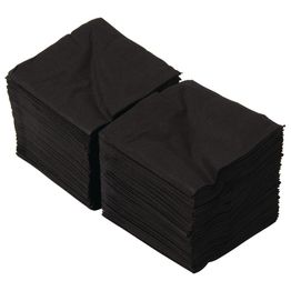 Swantex Cocktail Napkin Black 25x25cm 2ply 1/4 Fold alternative
