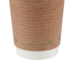 Vegware VDW-8 Compostable Coffee Cups Double Wall 230ml / 8oz alternative