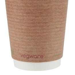 Vegware VDW-12 Compostable Coffee Cups Double Wall 340ml / 12oz alternative