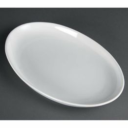 Olympia Whiteware French Deep Oval Plates 365mm