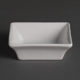 Olympia Whiteware Miniature Square Dishes 75mm