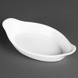 Olympia Whiteware Oval Eared Dishes 204mm