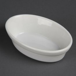 Olympia Whiteware Oval Pie Bowls 145mm