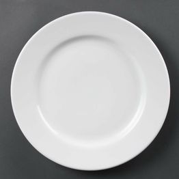 Olympia Whiteware Wide Rimmed Plates 310mm