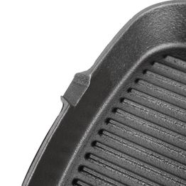 Vogue Square Cast Iron Ribbed Skillet Pan 241mm alternative
