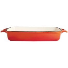 Vogue Orange Rectangular Cast Iron Dish 2.8Ltr alternative
