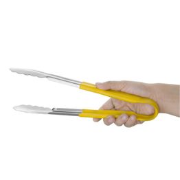 Hygiplas Colour Coded Yellow Serving Tongs 300mm alternative