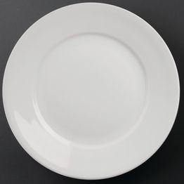 Olympia Athena Wide Rimmed Plates 280mm/11" White