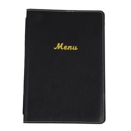 Olympia Faux Leather Menu Cover A5 Black