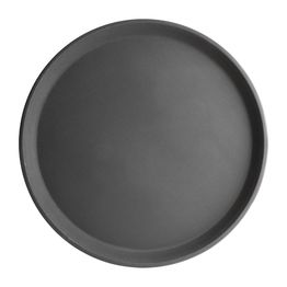 Olympia Kristallon Fibreglass Round Non-Slip Tray Black