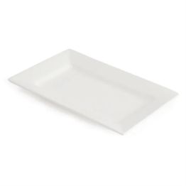 Olympia Lumina Wide Rim Rectangular Plates White 200x 130mm