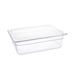 Vogue Polycarbonate 1/2 Gastronorm Container Clear