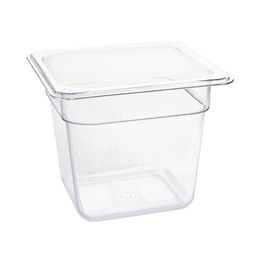 Vogue Polycarbonate 1/6 Gastronorm Container Clear alternative