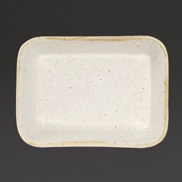 Churchill Stonecast Deep Rectangular Dishes Barley White 160mm