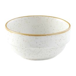Churchill Stonecast Profile Stacking Bowl Barley White 358ml