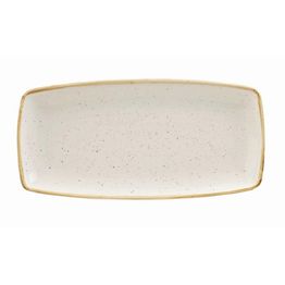 Churchill Stonecast Rectangular Plate Barley White 295 x 150mm