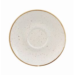 Churchill Stonecast Round Cappuccino Saucers Barley White 156mm