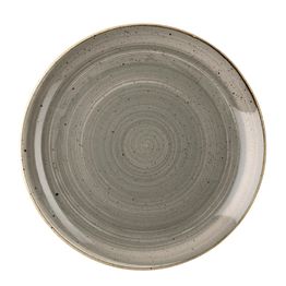 Churchill Stonecast Round Coupe Plate Peppercorn Grey 165mm