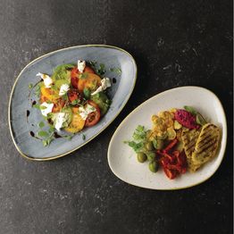 Churchill Stonecast Triangular Plates Barley White 265mm alternative