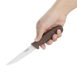 Hygiplas Vegetable Knife Serrated Brown 10.5cm alternative