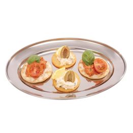 Olympia Stainless Steel Oval Serving Tray