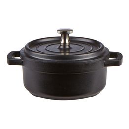 Mini Round Black Cast Aluminium Cocotte 10x5cm
