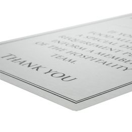 Brushed Steel Food Allergy Sign alternative